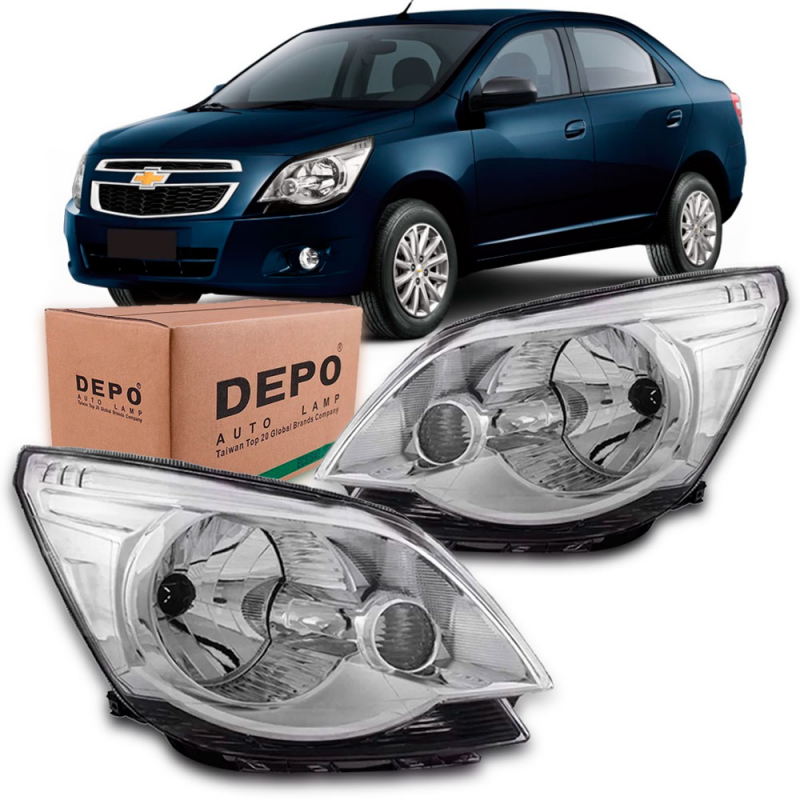 Farol Cobalt 2012 A 2015 Lado Esquerdo Cromado (c048872) (r24761)