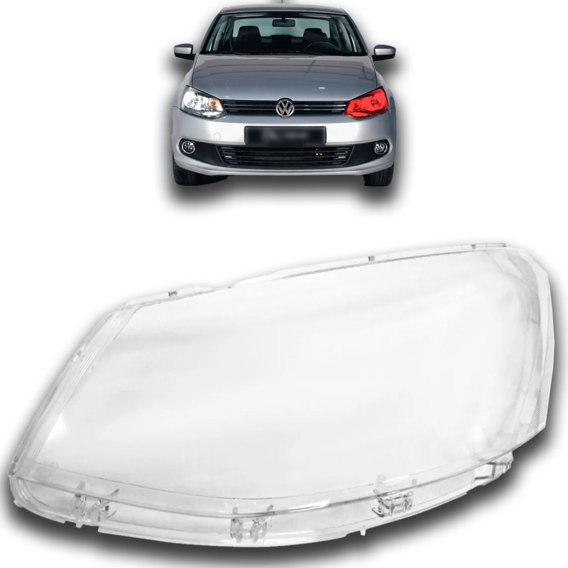 Lente Do Farol Gol Saveiro Voyage G6 2013 A 2016 Lado Esquerdo Foco Simples