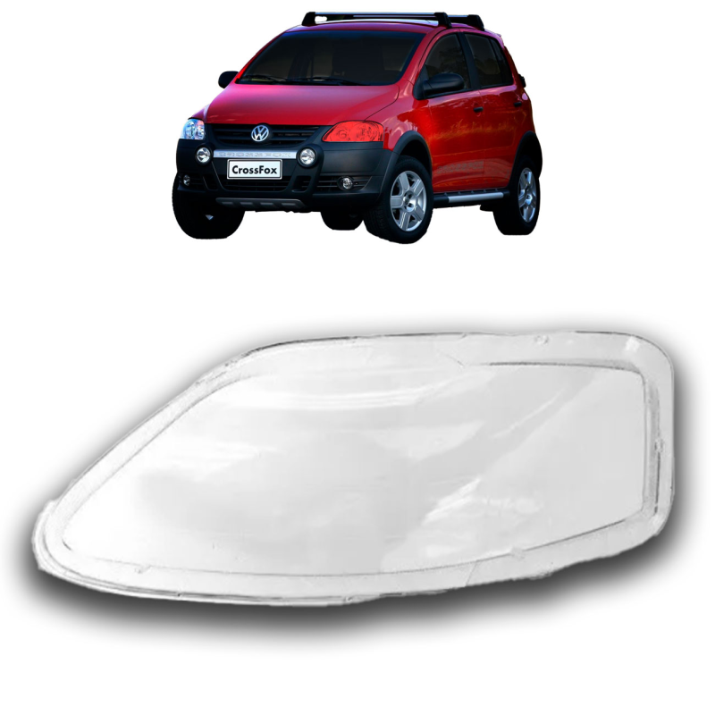 Lente Do Farol Fox Spacefox Crossfox 2003 A 2009 Lado Esquerdo Foco Simples