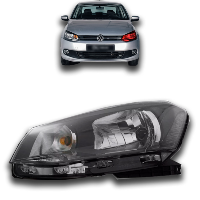Farol Gol Saveiro Voyage G6 2013 A 2016 Lado Esquerdo Foco Simples (039156)