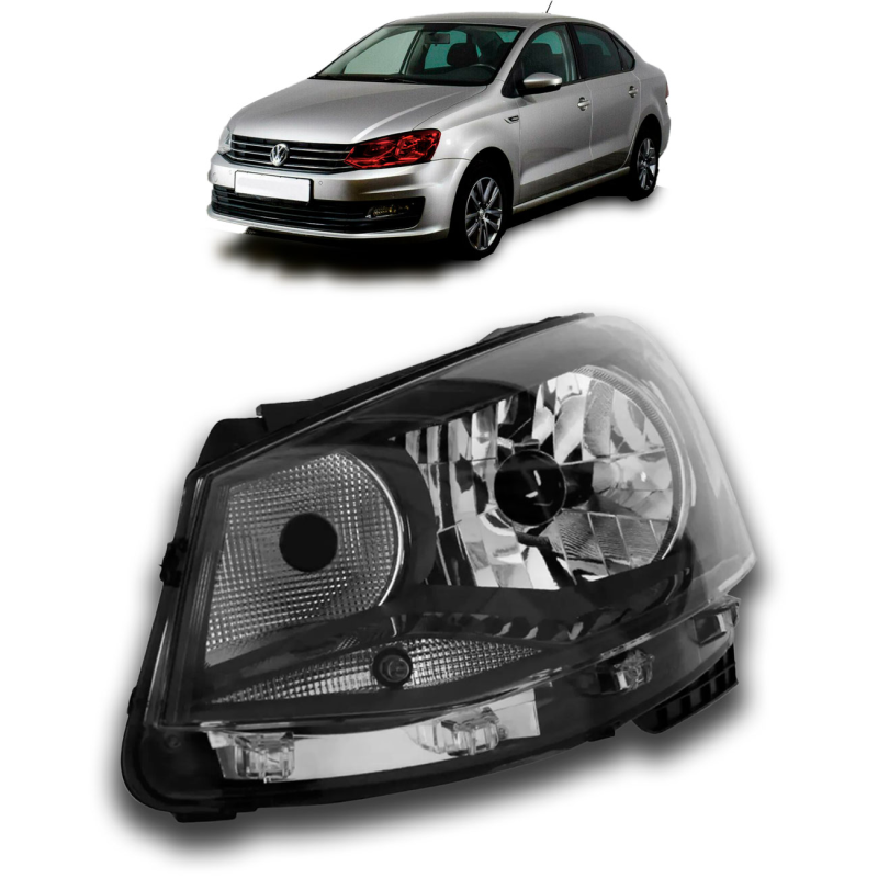 Farol Gol Saveiro Voyage G6 2013 A 2016 Lado Esquerdo Foco Simples (039156)