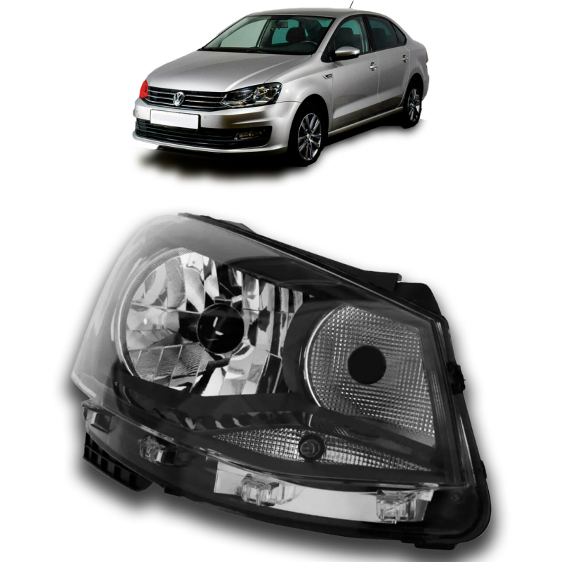 Farol Gol Saveiro Voyage G6 2013 A 2016 Lado Direito Foco Simples (039155)