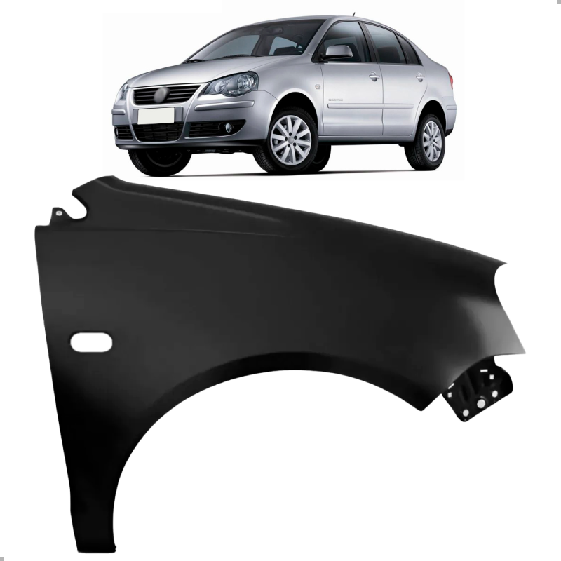 Paralama Polo 2007 A 2014 Lado Direito Para Pintura Com Furo Para Pisca(r18794)