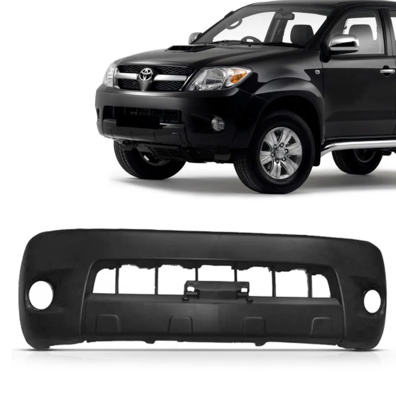 Parachoque Dianteiro Hilux Srv Pick-up 2005 A 2008 Com Furo Milha/moldura