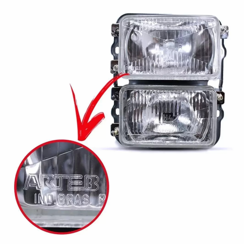 0180011 Farol Original F1000 F4000 1985 A 1992 Foco Duplo
