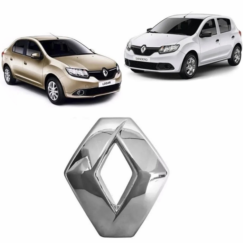 Emblema Renault Da Grade Do Radiador Logan Sandero 2015 A 2018