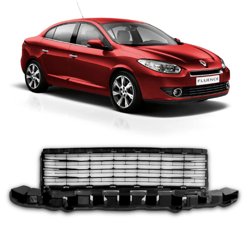 Grade Do Parachoque Fluence 2010 A 2013 Central Preta (r22857)