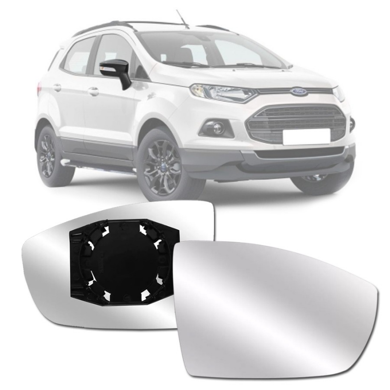 Lente Espelho Do Retrovisor Ecosport 2013 A 2018 Lado Direito