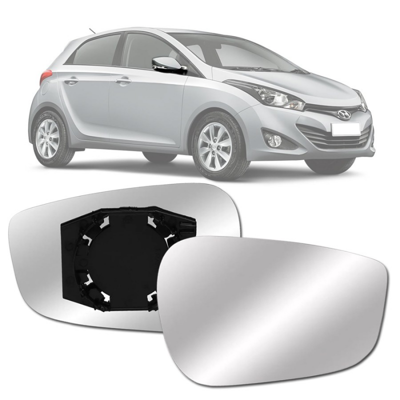 Lente Espelho Do Retrovisor Elantra 2011 A 2014 Hb20 2012 A 2019 Lado Direito