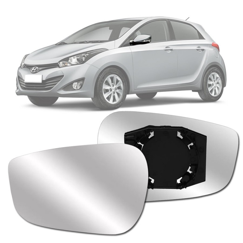 Lente Espelho Do Retrovisor Elantra 2011 A 2014 Hb20 2012 A 2019 Lado Esquerdo