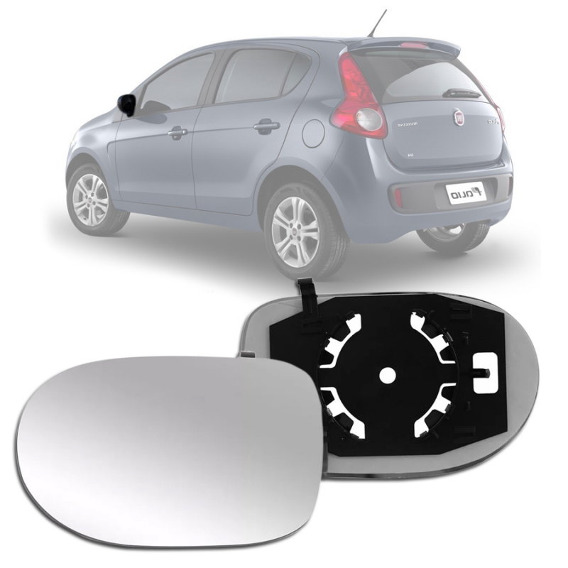 Lente Espelho Do Retrovisor Palio Attractive 2012 A 2016 Grand Siena 2012 A 2022 Lado Esquerdo