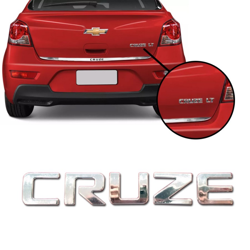 Emblema Cruze Traseiro Da Tampa Do Porta Mala Cruze 2012 A 2018 Cromado