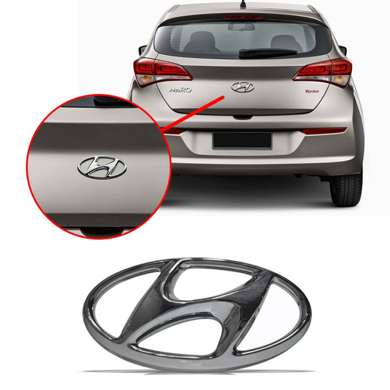 Emblema Hyundai Tampa Traseira Hb20 2012 A 2016