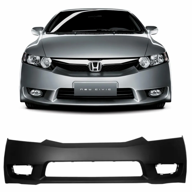 Parachoque Dianteiro New Civic 2009 A 2012 Com Ressalto (c54467)