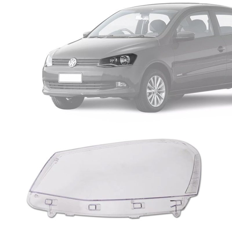 Lente Do Farol Gol Saveiro Voyage G6 2013 A 2016 Lado Esquerdo Foco Simples