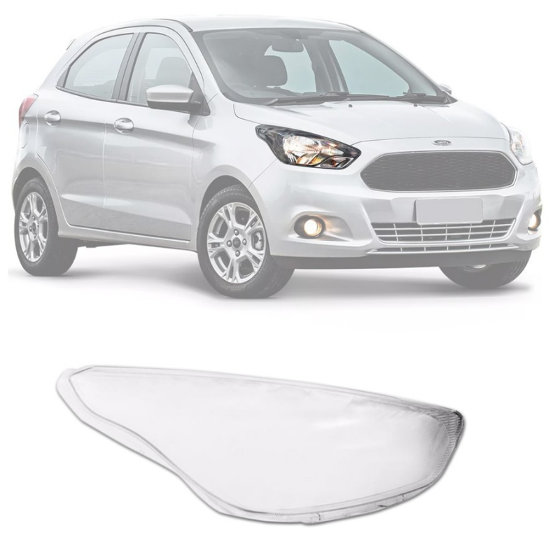 Lente De Farol Ford Ka 2015 A 2018 Lado Direito Passageiro