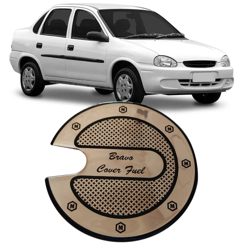 Adesivo Resinado Cover Fuel Da Tampa Do Tanque De Combustível Corsa Classic 1996 A 2016