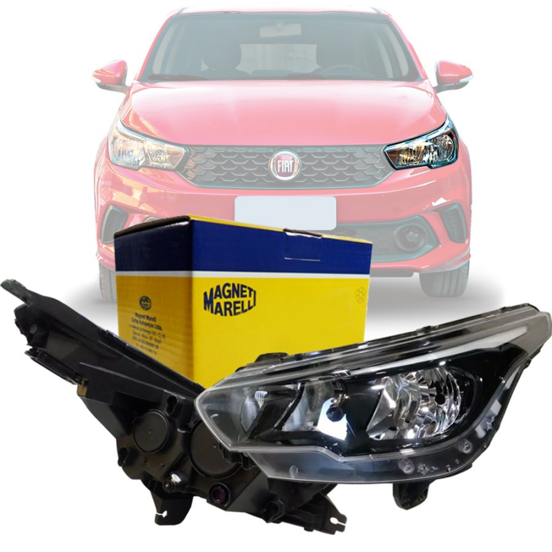 Farol Original Argo Cronos 2017 A 2023 Lado Esquerdo Com Led
