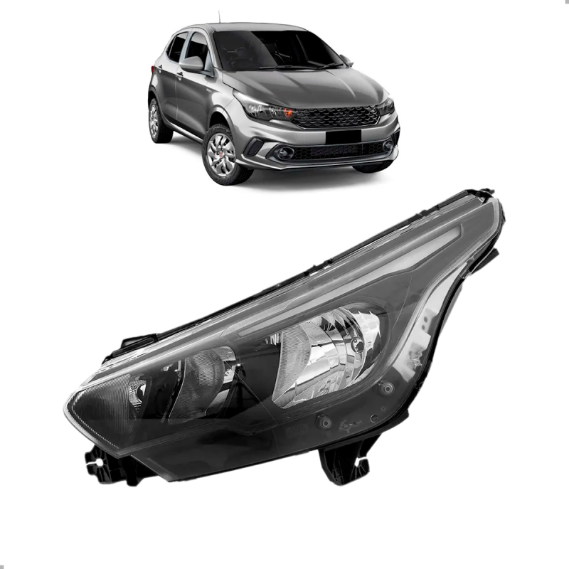 Farol Original Argo Cronos 2017 A 2023 Lado Esquerdo Com Led