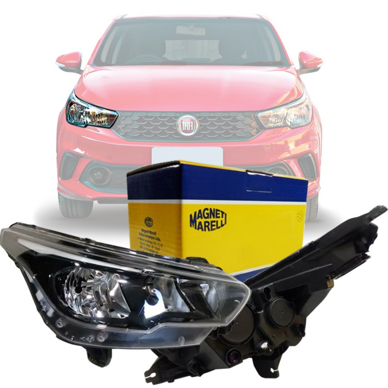 Farol Original Argo Cronos 2017 A 2023 Lado Direito Com Led