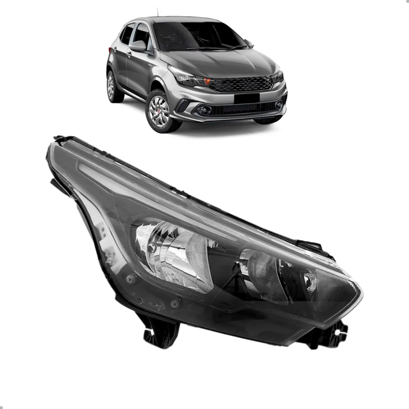 Farol Original Argo Cronos 2017 A 2023 Lado Direito Com Led
