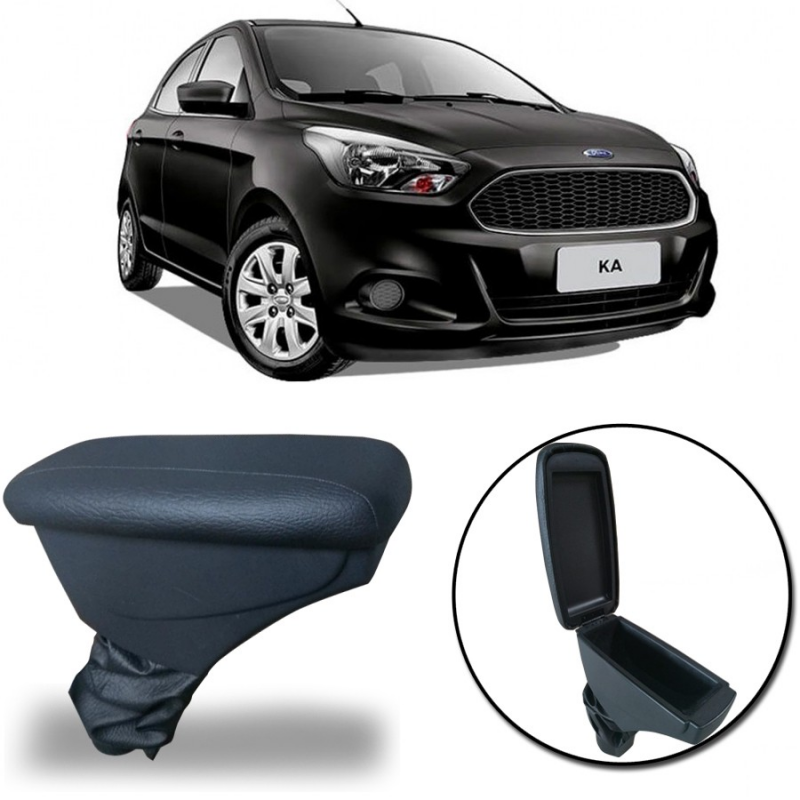 Apoio Descanso De Braco Ford Ka 2015 A 2018 Com Coifa