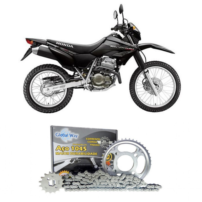 Kit Relacao Honda Xr 250 Tornado 03 04 05 06 07 08 Aco 1045