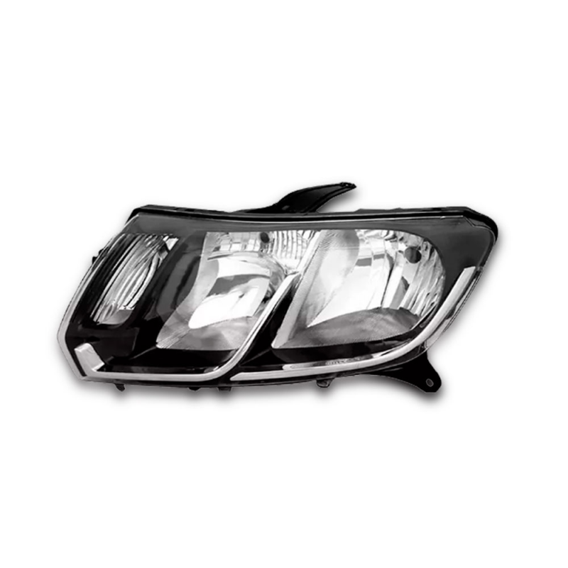 0160983 Farol Original Logan Sandero 2014 A 2019 Lado Esquerdo Foco Duplo Mascara Negra