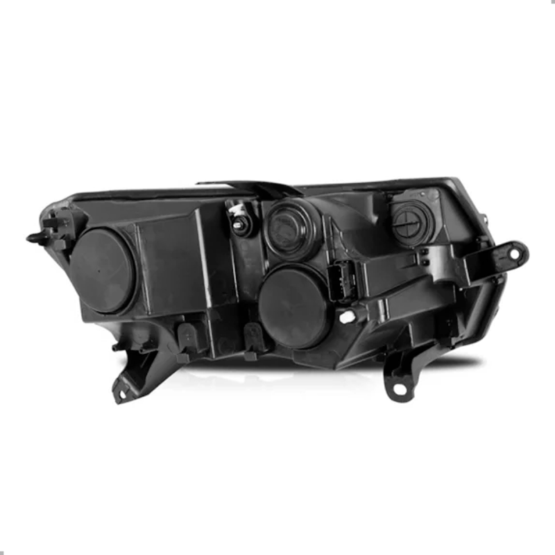0160999 Farol Original Sandero Stepway 2015 A 2018 Lado Esquerdo Foco Duplo Mascara Negra