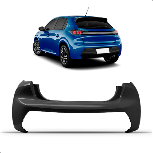 Parachoque Traseiro Peugeot 208 2020 A 2023 Para Pintura Sem Furo Sensor (r32089)