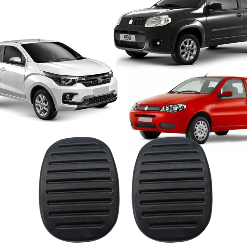 Par Capa Pedal Embragem Freio Uno Palio Mobi Idea Doblô