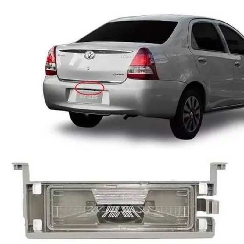 Lanterna De Placa Etios Hatch/sedan 2014 A 2019 Com Soquete