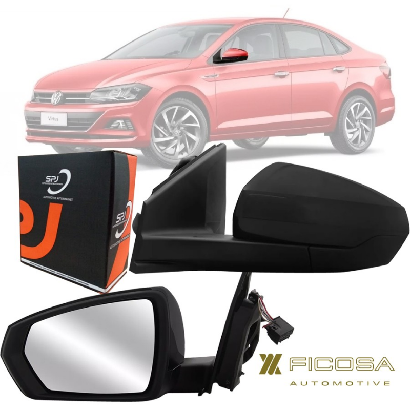 Retrovisor Polo Virtus Original 17 2019 Eletrico Esquerdo