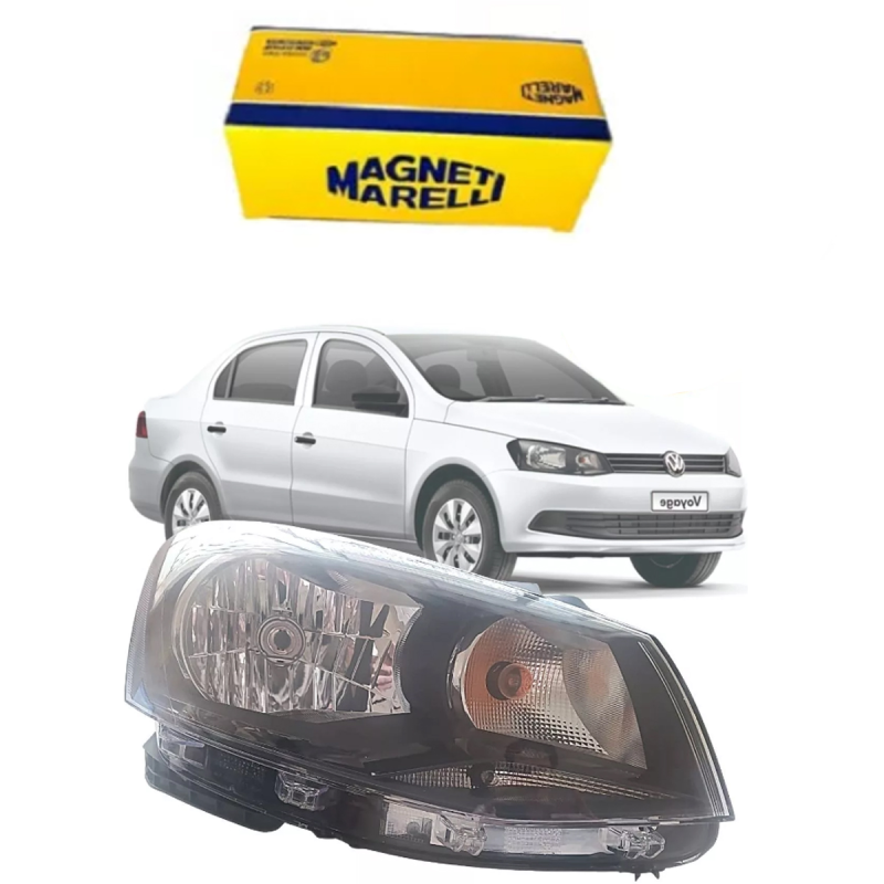 Farol Original Gol Saveiro Voyage G6 2013 A 2016 Lado Direito Foco Simples