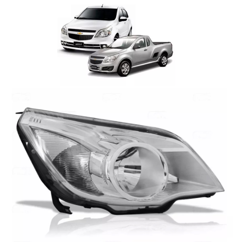 Farol Agile 2009 A 2013 Montana 2011 A 2022 Lado Direito Cromado (c39281) (r20068)