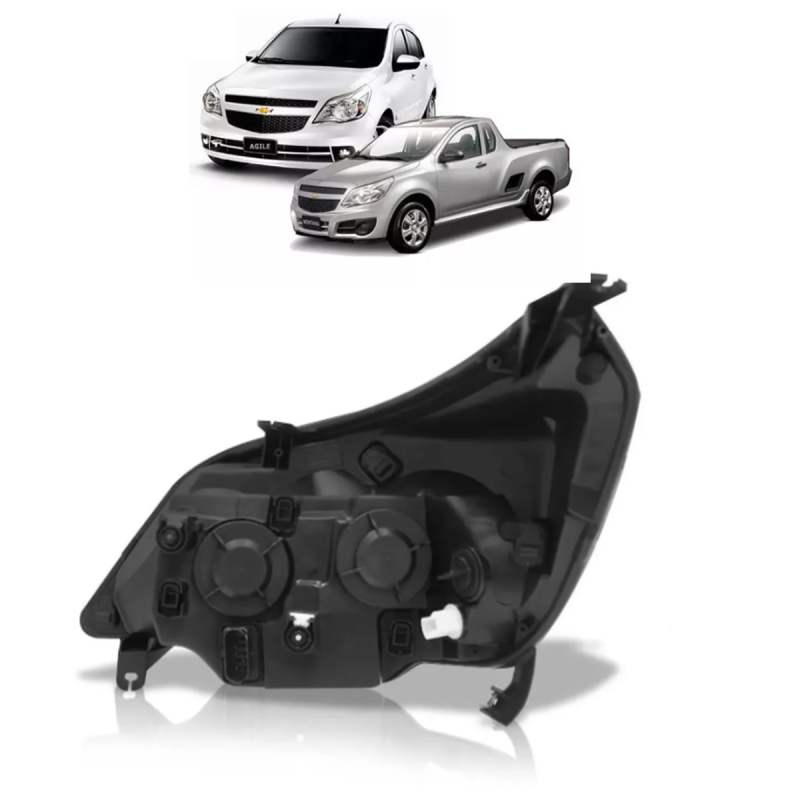 Farol Agile 2009 A 2013 Montana 2011 A 2022 Lado Direito Cromado (c39281) (r20068)