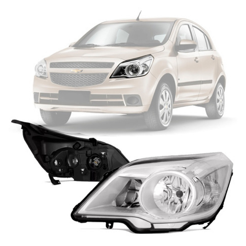Farol Agile 2009 A 2013 Montana 2011 A 2022 Lado Esquerdo Cromado