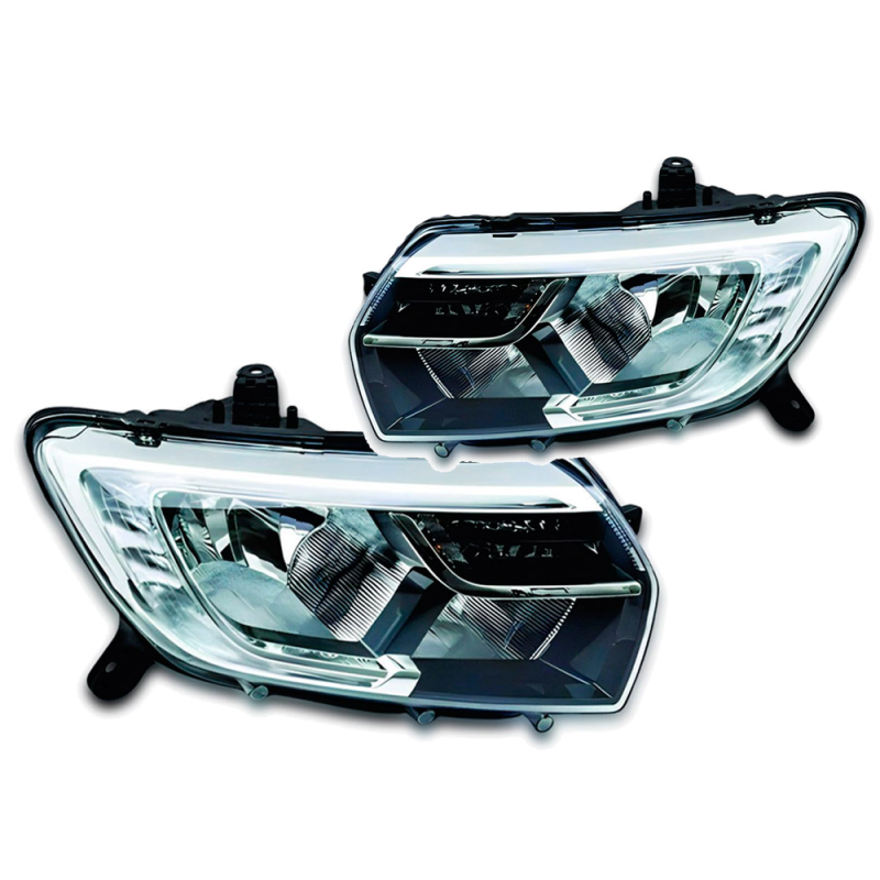 Farol Logan Sandero 2021 A 2022 Lado Direito Com Led (r29418) (c060872)