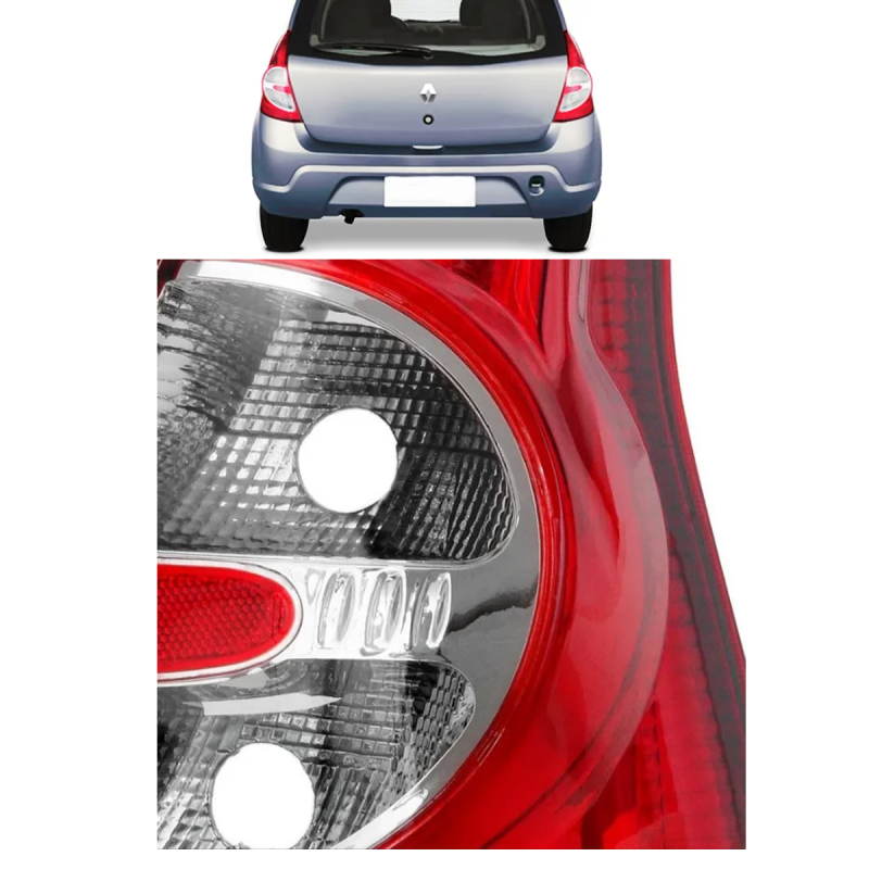 (r26186)lanterna Traseira Sandero 2008 A 2011 Lado Direito Cristal