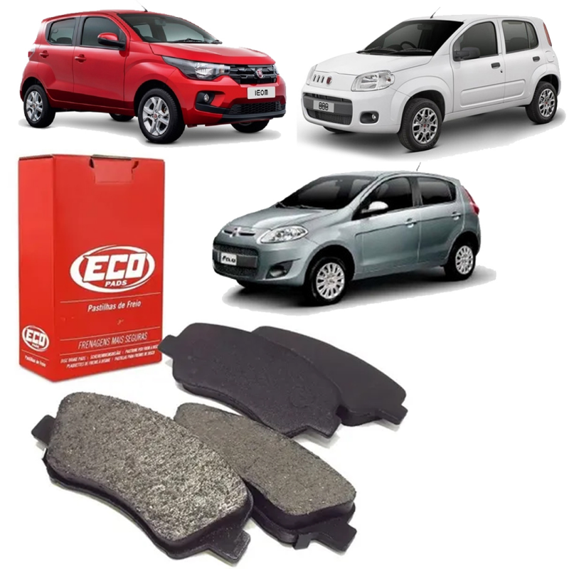 Pastilha Do Freio Dianteiro Argo 1.0 1.8 Mobi Uno Vivace 2010 A 2014 Palio Attractive 2015 A 2016 C3 208