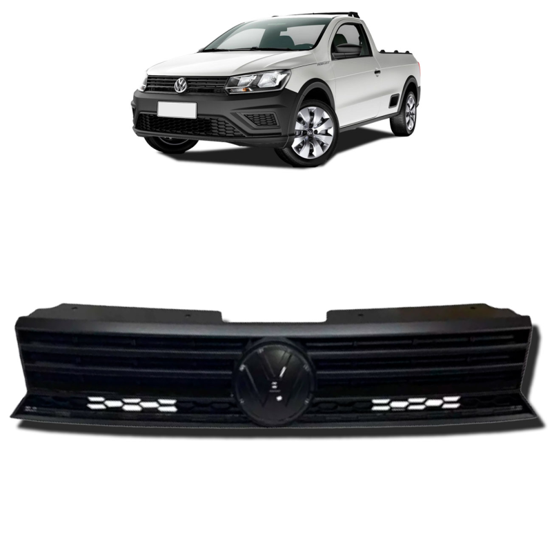 Grade Do Radiador Saveiro Robust G7 2017 A 2022 Gol Voyage G8 2019 A 2022 Preta Texturizada