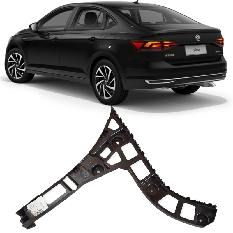 Guia Do Parachoque Traseiro Original Virtus 2018 A 2022 Lado Esquerdo