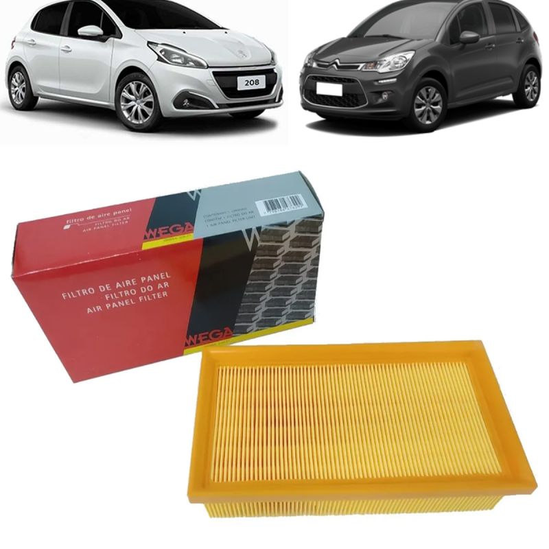 Filtro Do Ar Peugeot 208 1.2 2016 A 2022 Citroen C3 1.2 2016 A 20