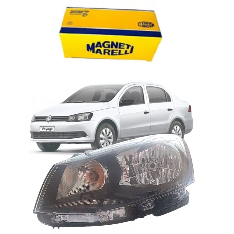 Farol Original Gol Saveiro Voyage G6 2013 A 2016 Lado Esquerdo Foco Simples