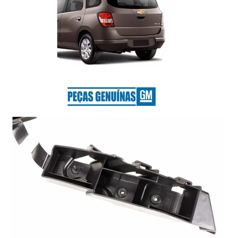 Guia Do Parachoque Traseiro Original Spin 2013 A 2016 Lado Esquerdo