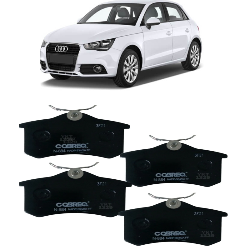 Pastilha Do Freio Traseiro Jetta 1.4 2.0 2016 A 2023 Nivus 2020 A 2023 Polo Virtus 2018 A 2023 T-cross 1