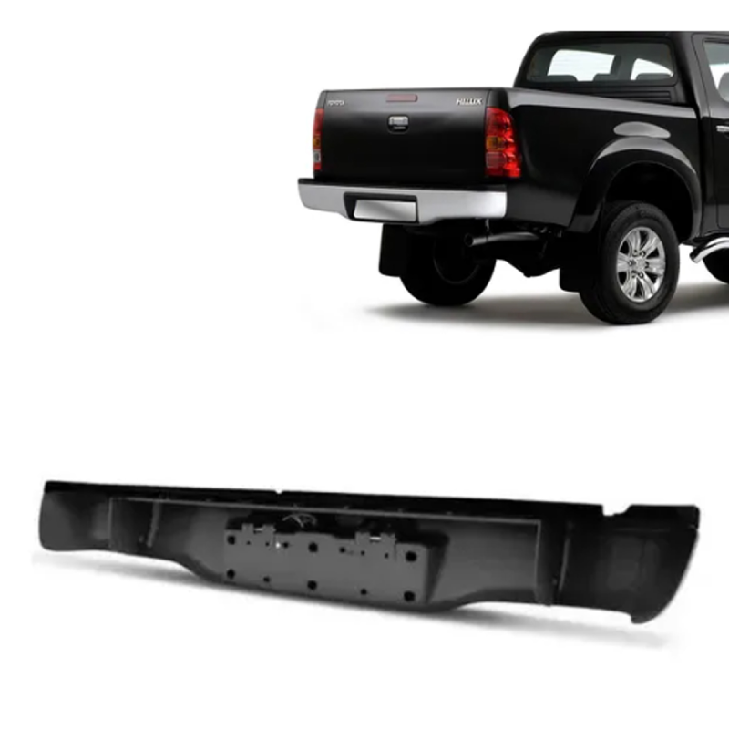 Parachoque Traseiro Hilux Srv 2005 A 2015 2 Furos Com Suporte Cromado(r19205)