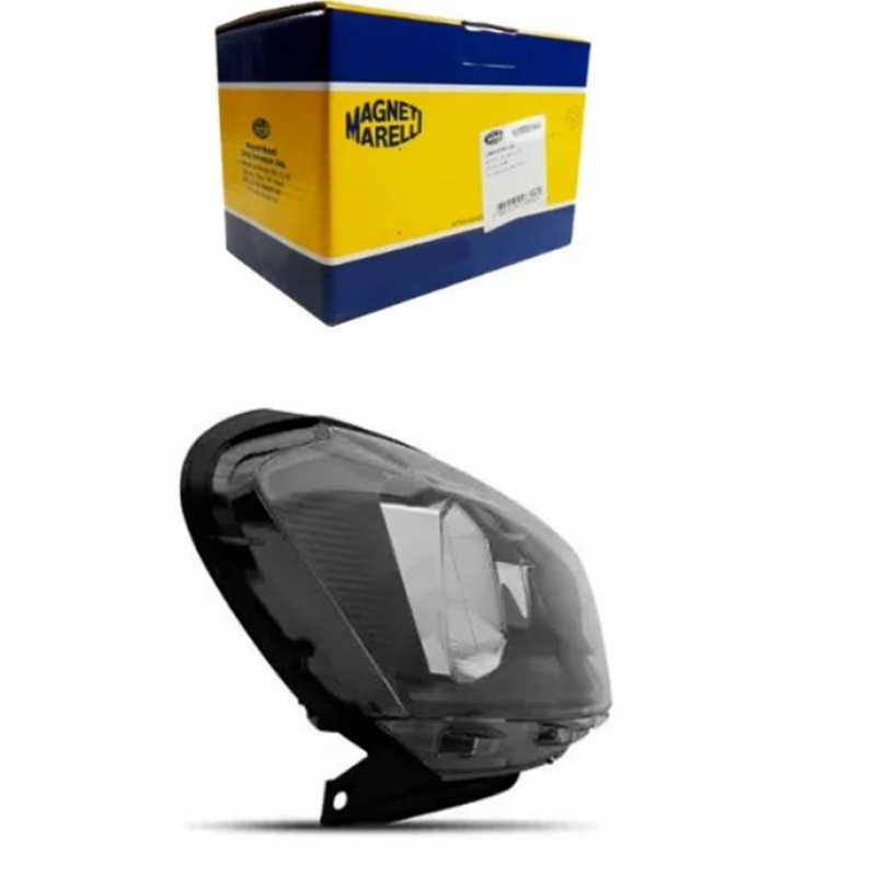 Farol Original Gol Voyage G7 2017 A 2018 Lado Direito Foco Simples Mascara Negra Friso Preto