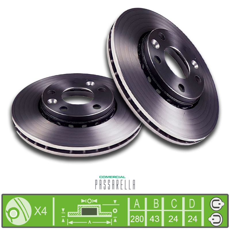 Disco Do Freio Dianteiro Duster 2.0 16v 2011 A 2022 Fluence 1.6 2.0 16v 2011 A 2022 Ventilado