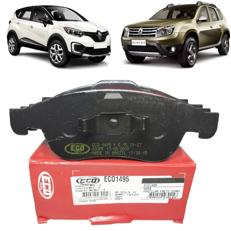 Pastilha Do Freio Dianteiro Duster 2.0 16v 2011 A 2022 Captur 2.0 16v 2017 A 2022 Oroch 2.0 16v 2015 A 2